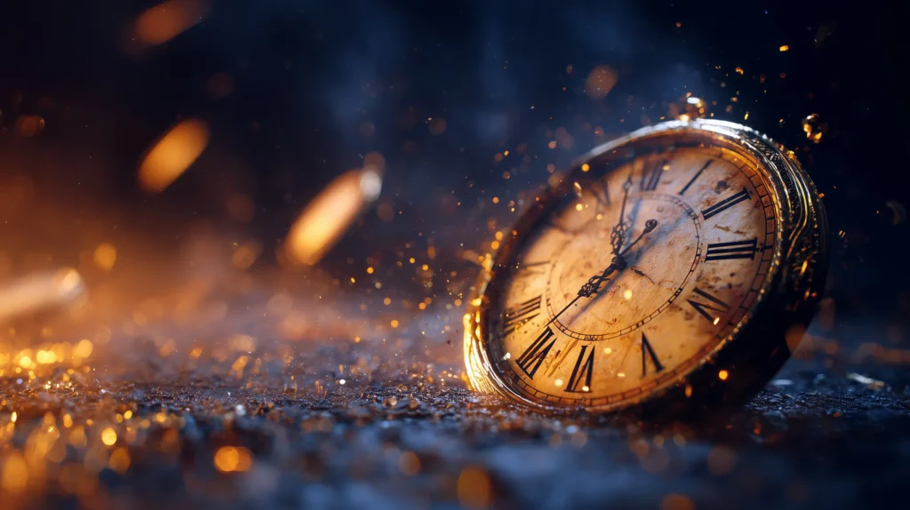 Vintage clock representing time scarcity